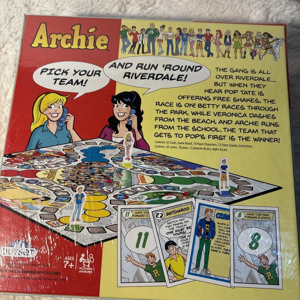 ARCHIE BOARD GAME, RUNNING 'ROUND RIVERDALE, SEALED! Ages 7+ Outset - Picture 4 of 7